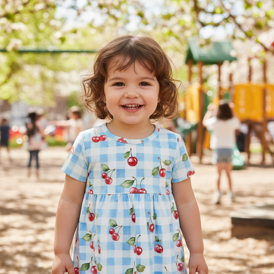 Cherry Picnic Digital Seamless Pattern
