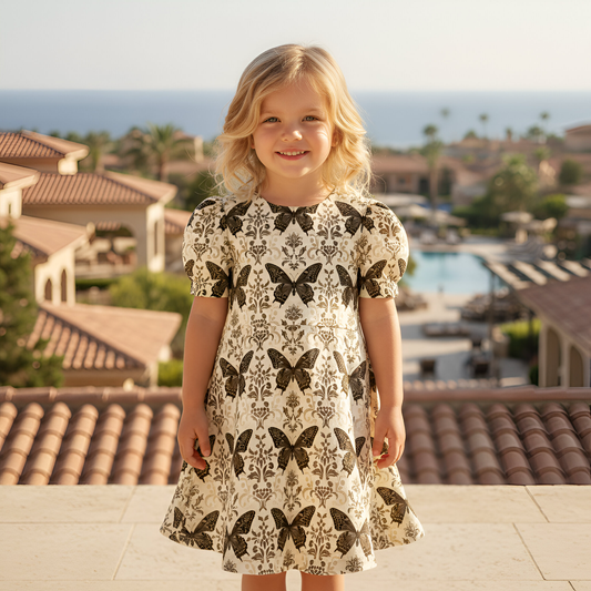 Monochrome Butterflies Digital Seamless Pattern