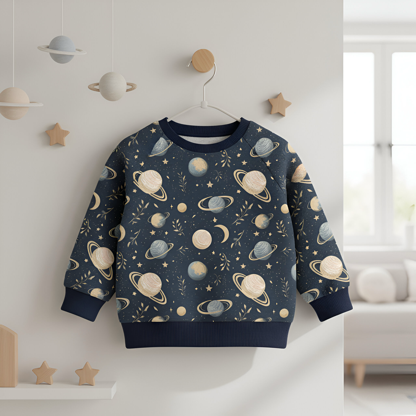 Boho Planets Digital Seamless Pattern