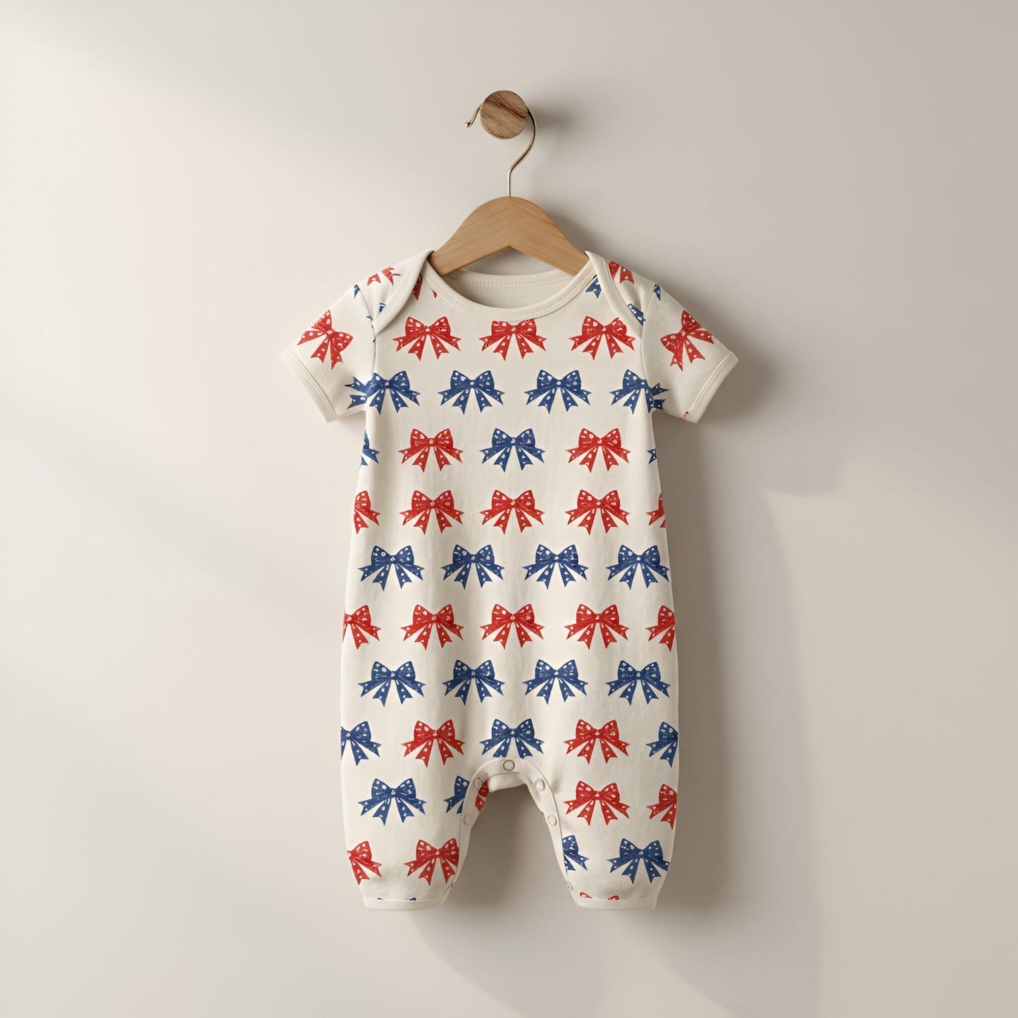 Patriotic Coquette Bows Digital Seamless Pattern