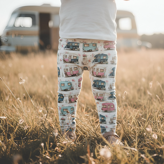 Floral Camping Digital Seamless Pattern