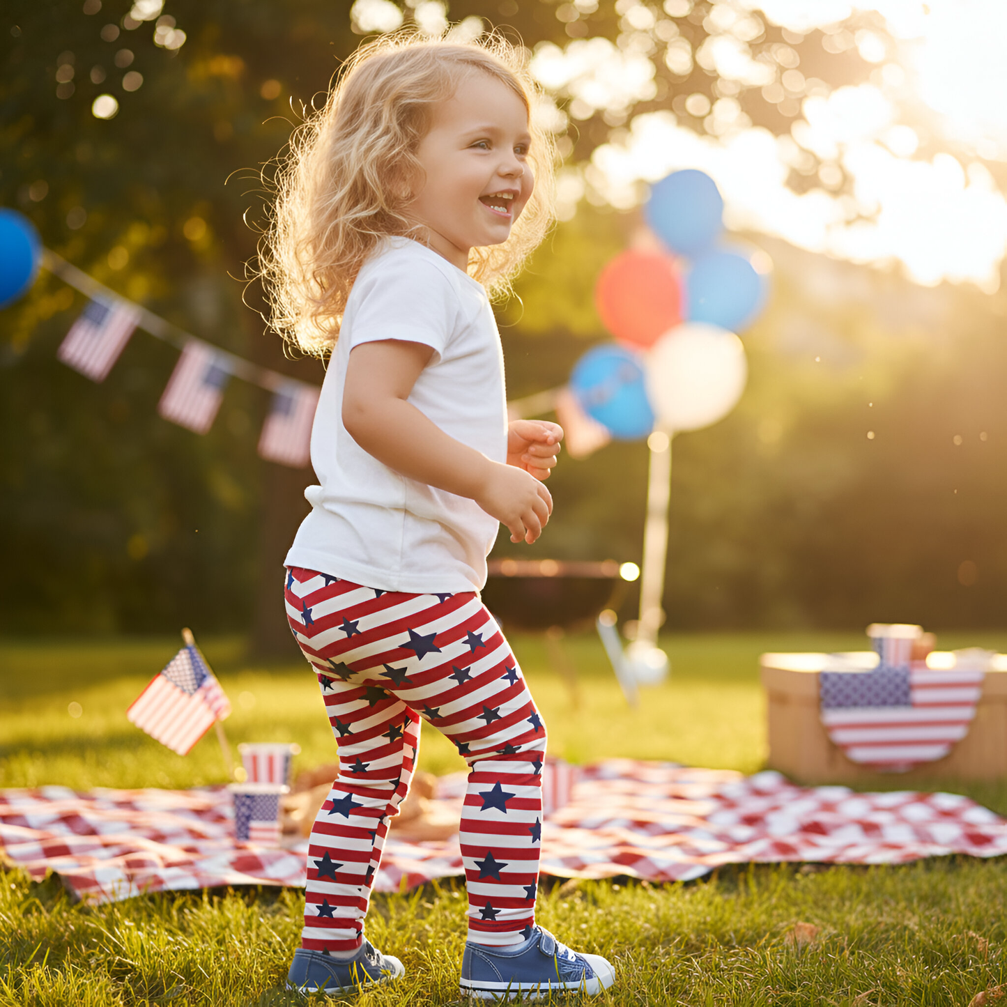 American Stars & Stripes Digital Seamless Pattern