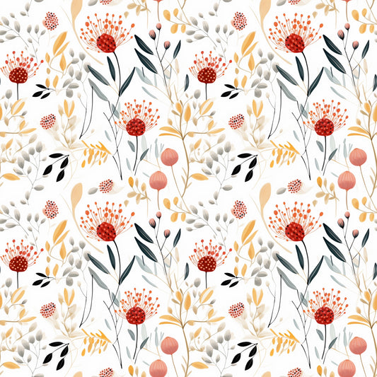 Floral Nature Digital Seamless Pattern