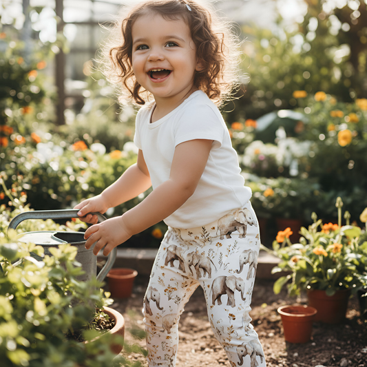 Boho Elephants Digital Seamless Pattern