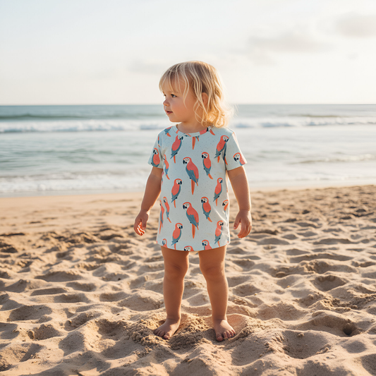 Speckled Parrots Digital Seamless Pattern
