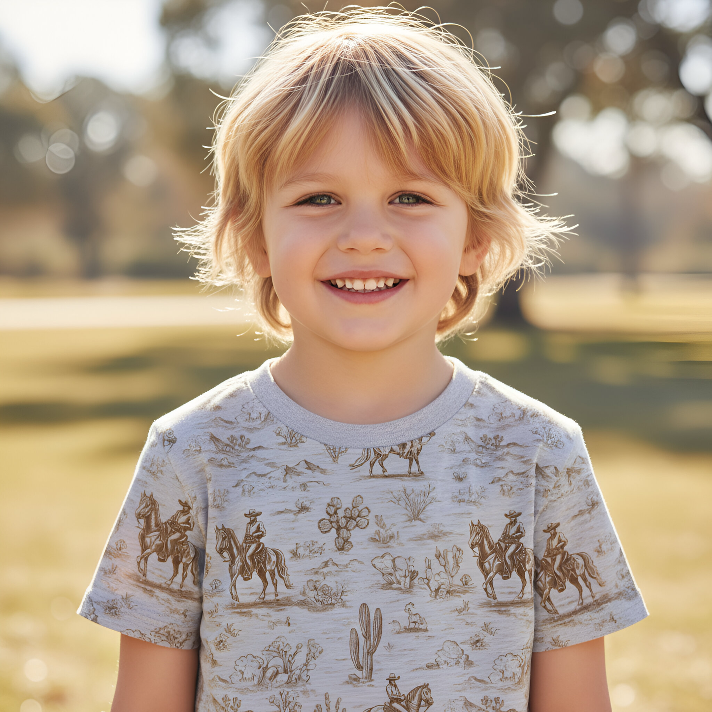 Toile Cowboy Digital Seamless Pattern