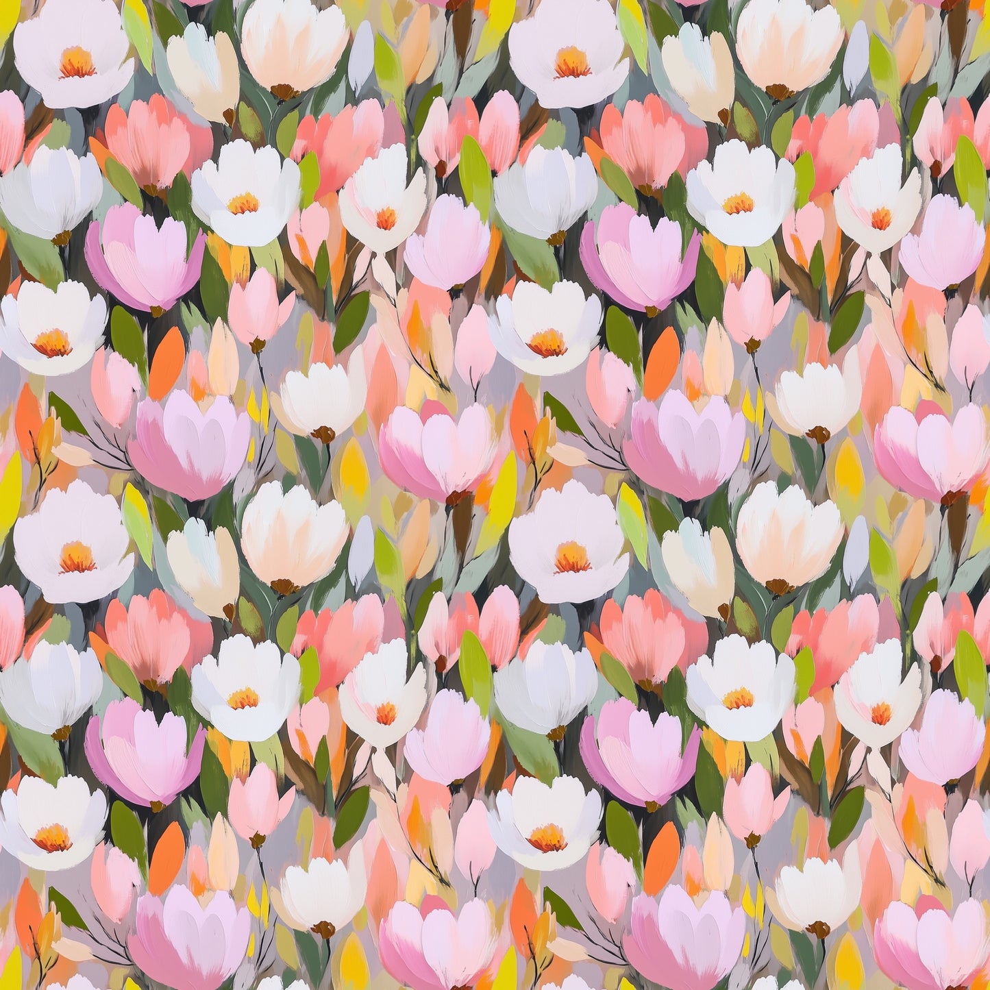 Abstract Floral Digital Seamless Pattern