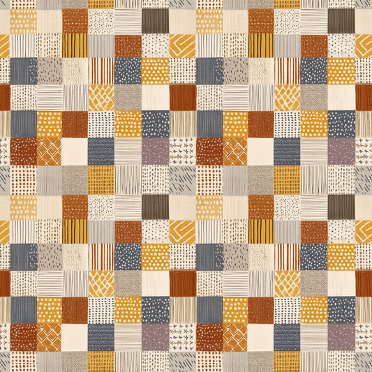 Abstract Patchwork Quilt Digital Seamless Pattern