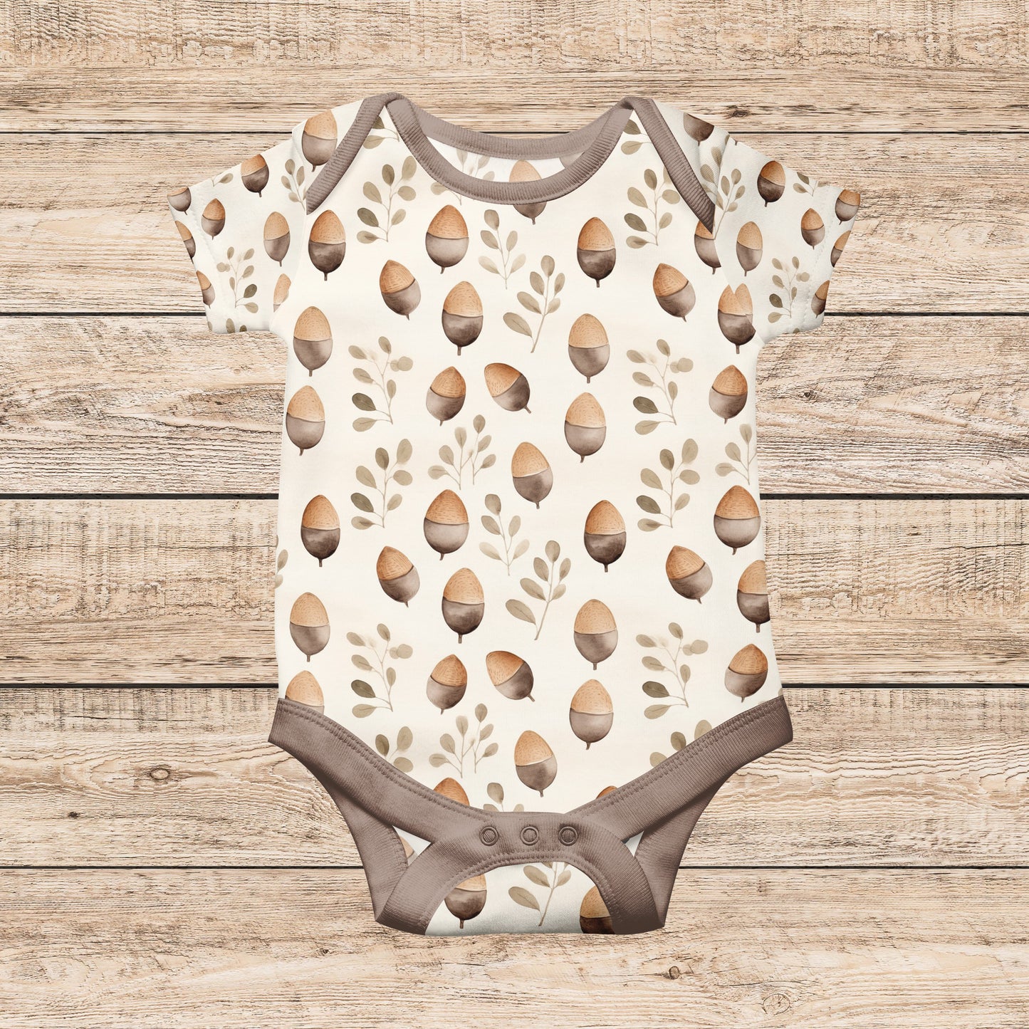 Autumnal Acorns Digital Seamless Pattern