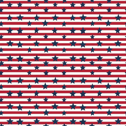 American Stars & Stripes Digital Seamless Pattern