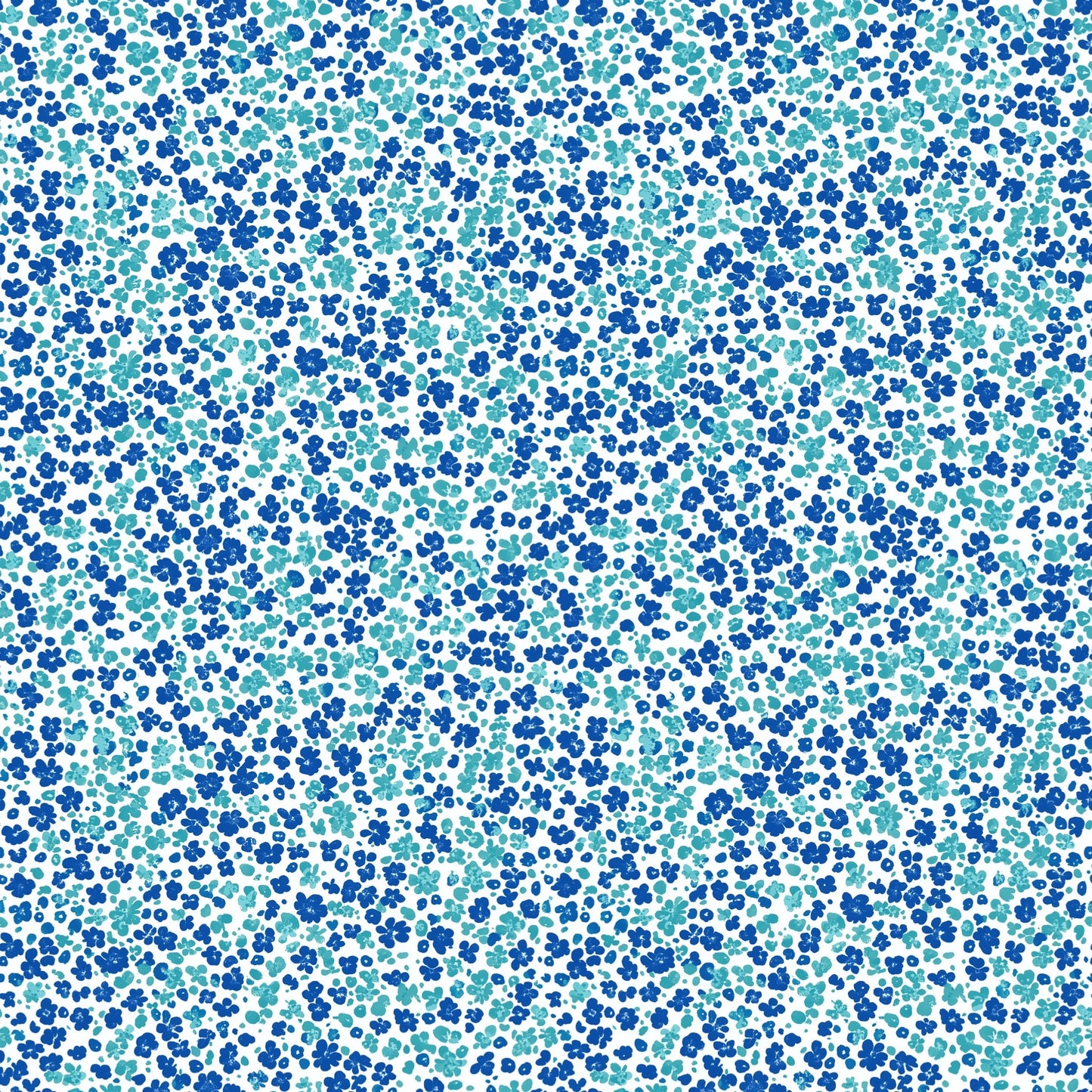 Aquamarine Ditsy Floral Digital Seamless Pattern