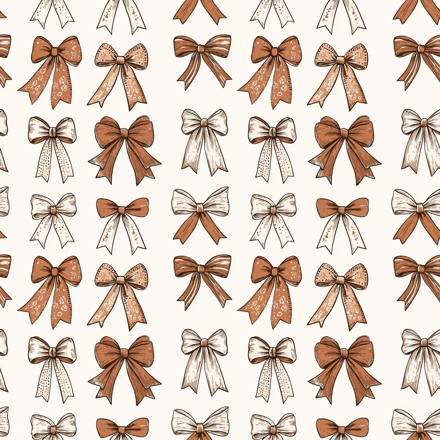 Autumn Bows Digital Seamless Pattern