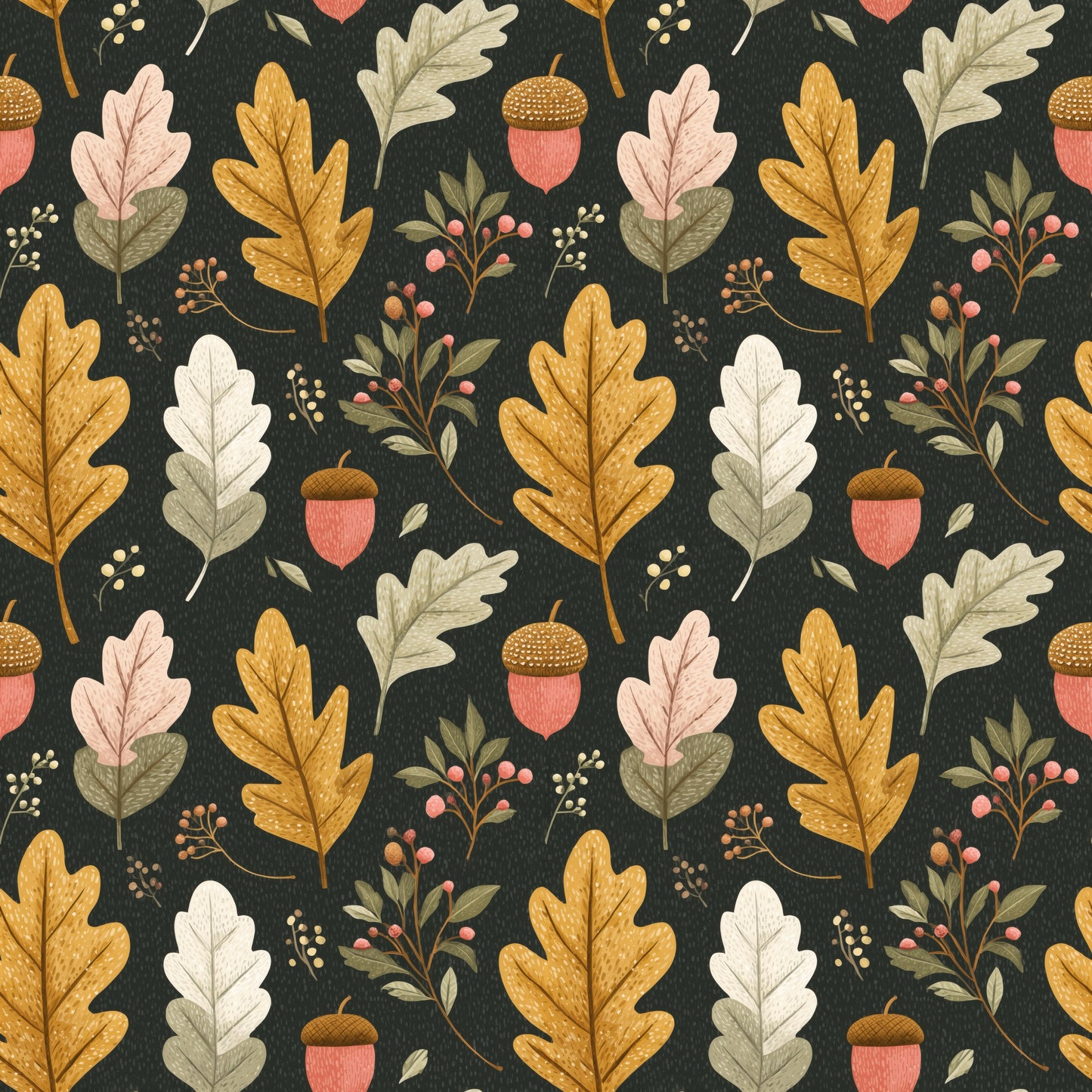 Autumn Foliage Digital Seamless Pattern