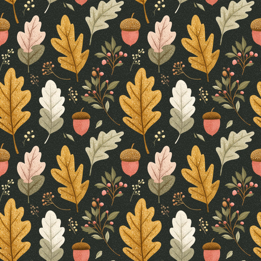 Autumn Foliage Digital Seamless Pattern