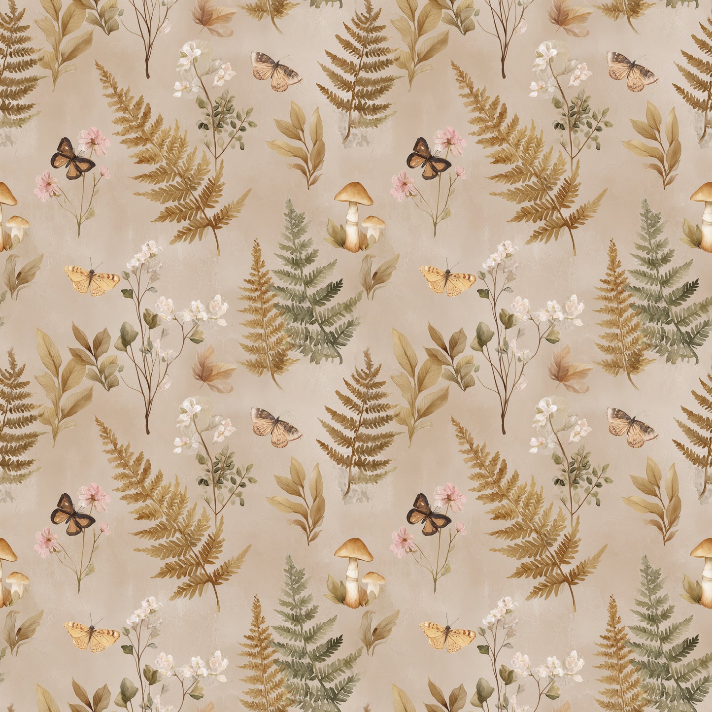 Autumn Forest Digital Seamless Pattern