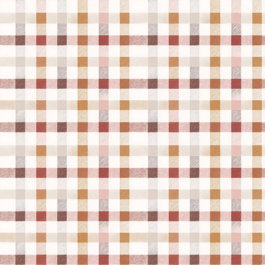 Autumn Gingham Digital Seamless Pattern