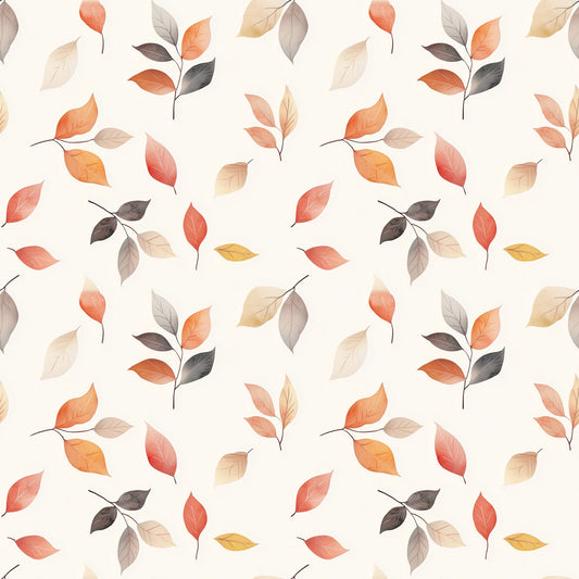 Autumn Little Leaves Digital Seamless Pattern