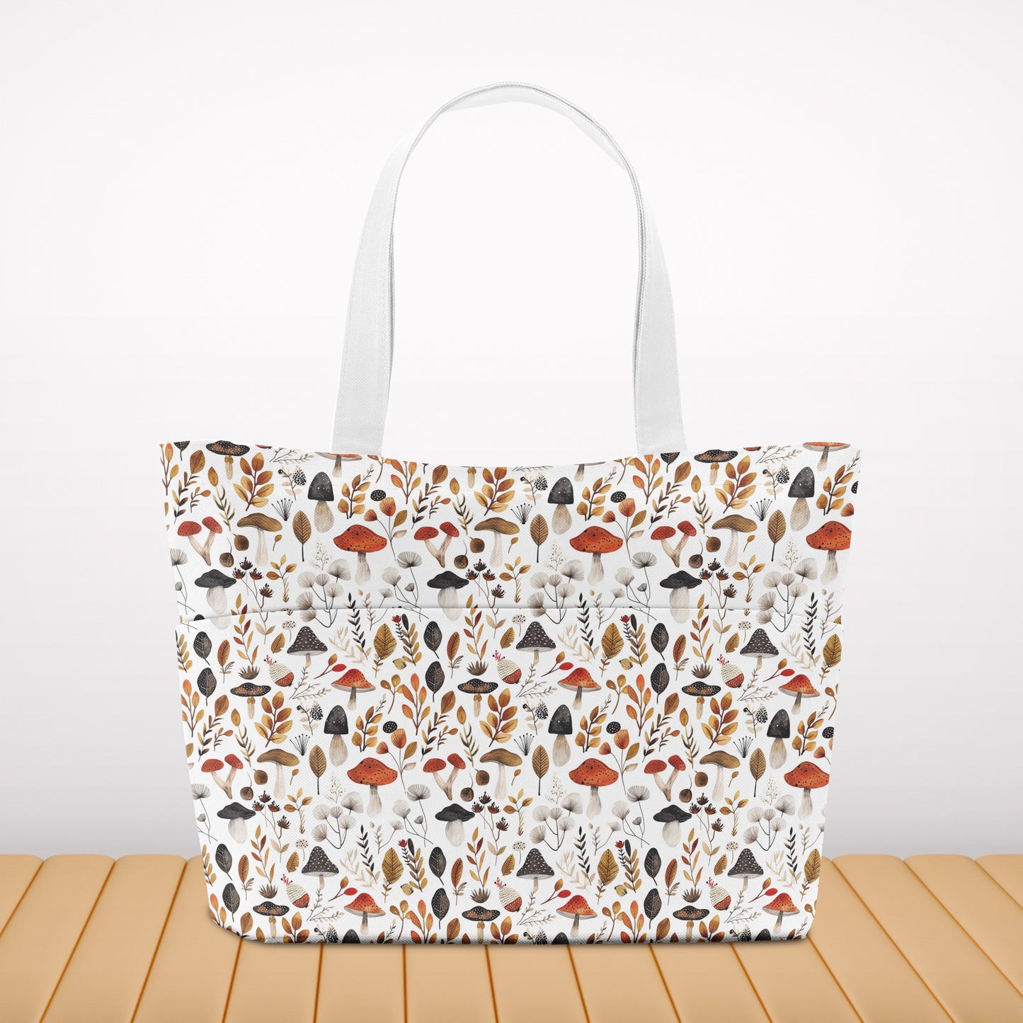 Autumn Mushrooms Digital Seamless Pattern