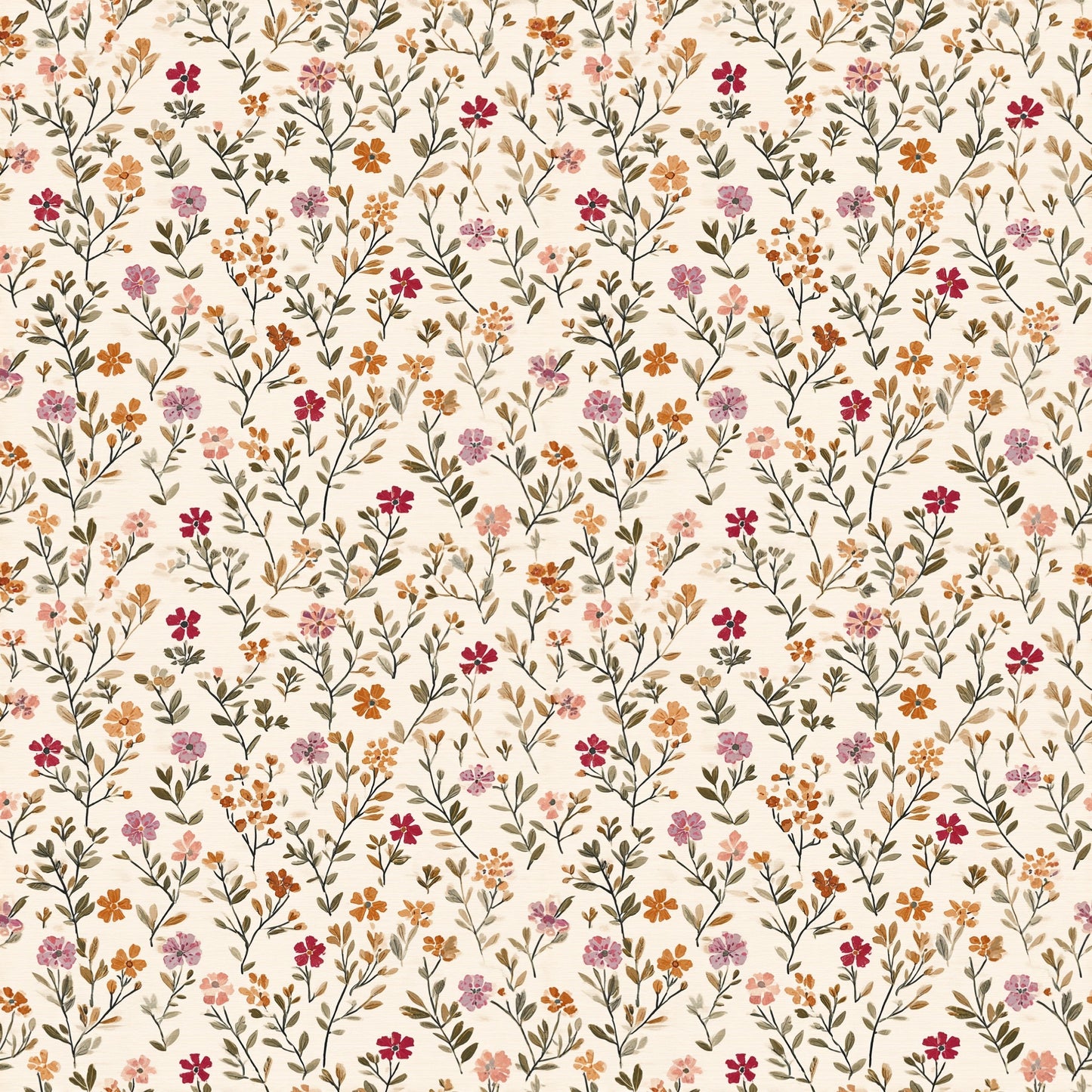 Autumn Tiny Ditsy Digital Seamless Pattern