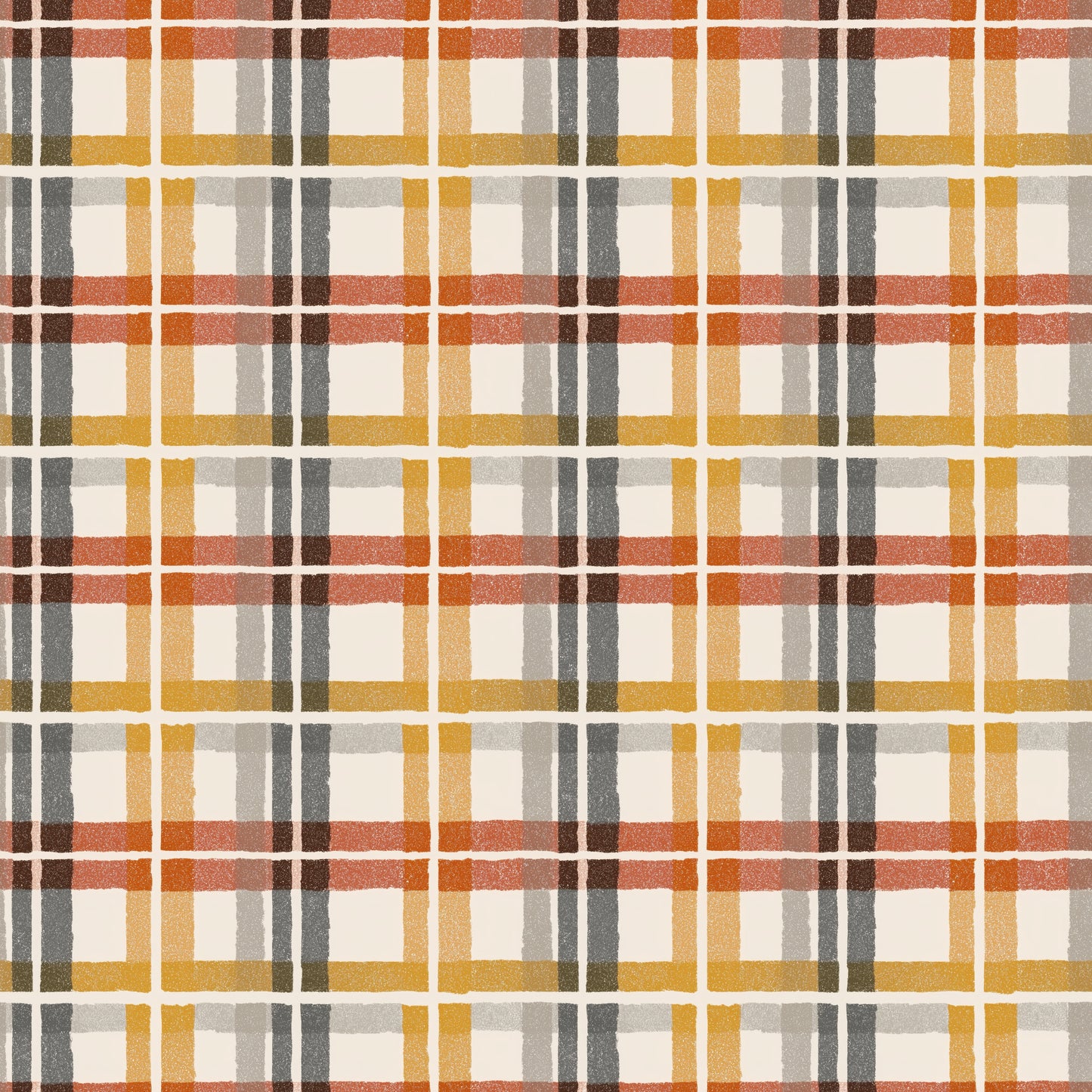 Autumnal Checks Digital Seamless Pattern