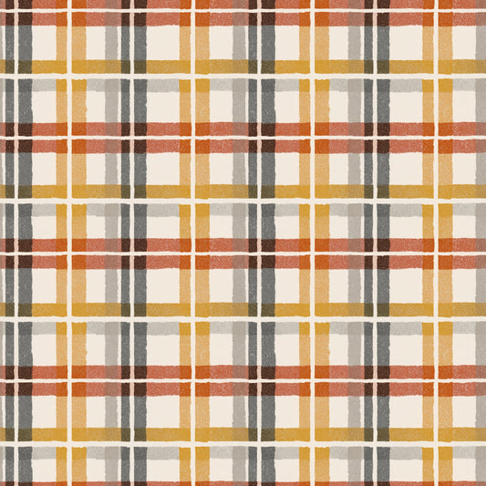 Autumnal Checks Digital Seamless Pattern