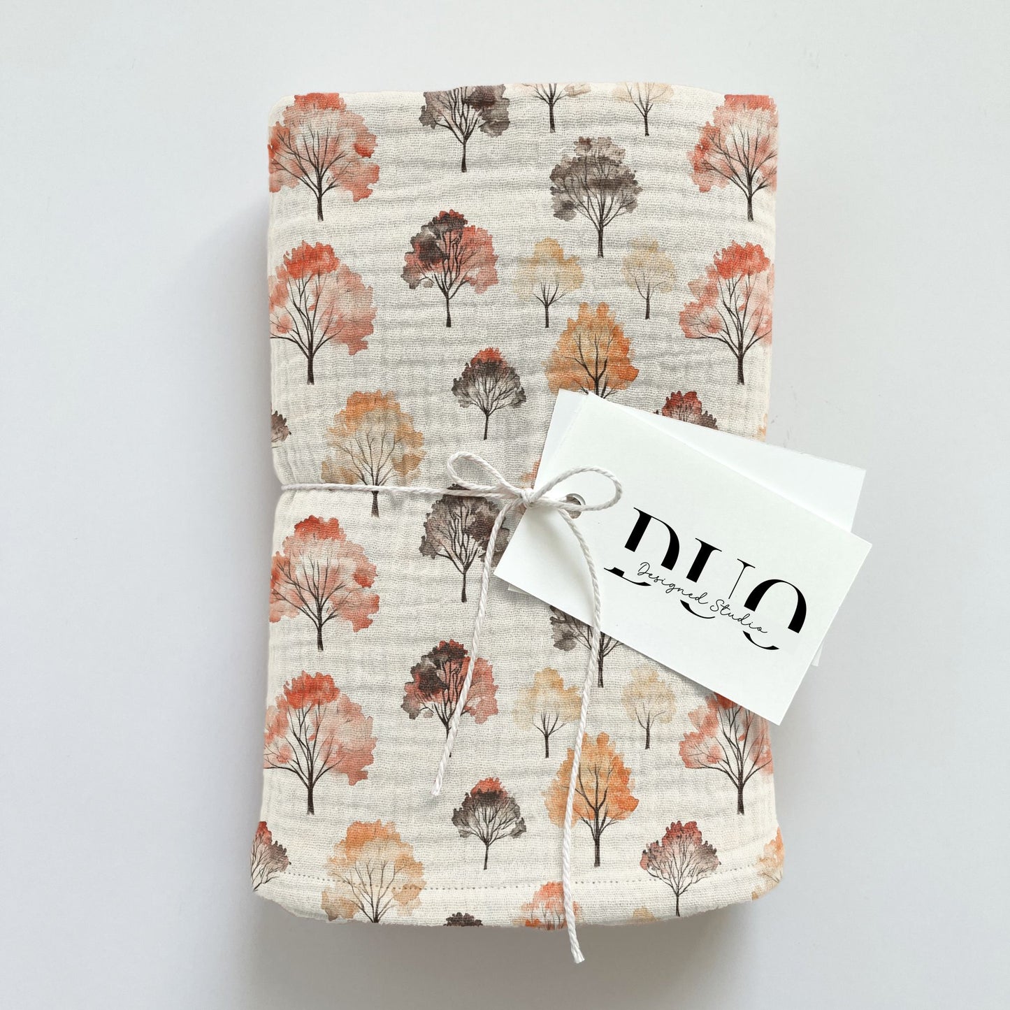 Autumnal Trees Digital Seamless Pattern