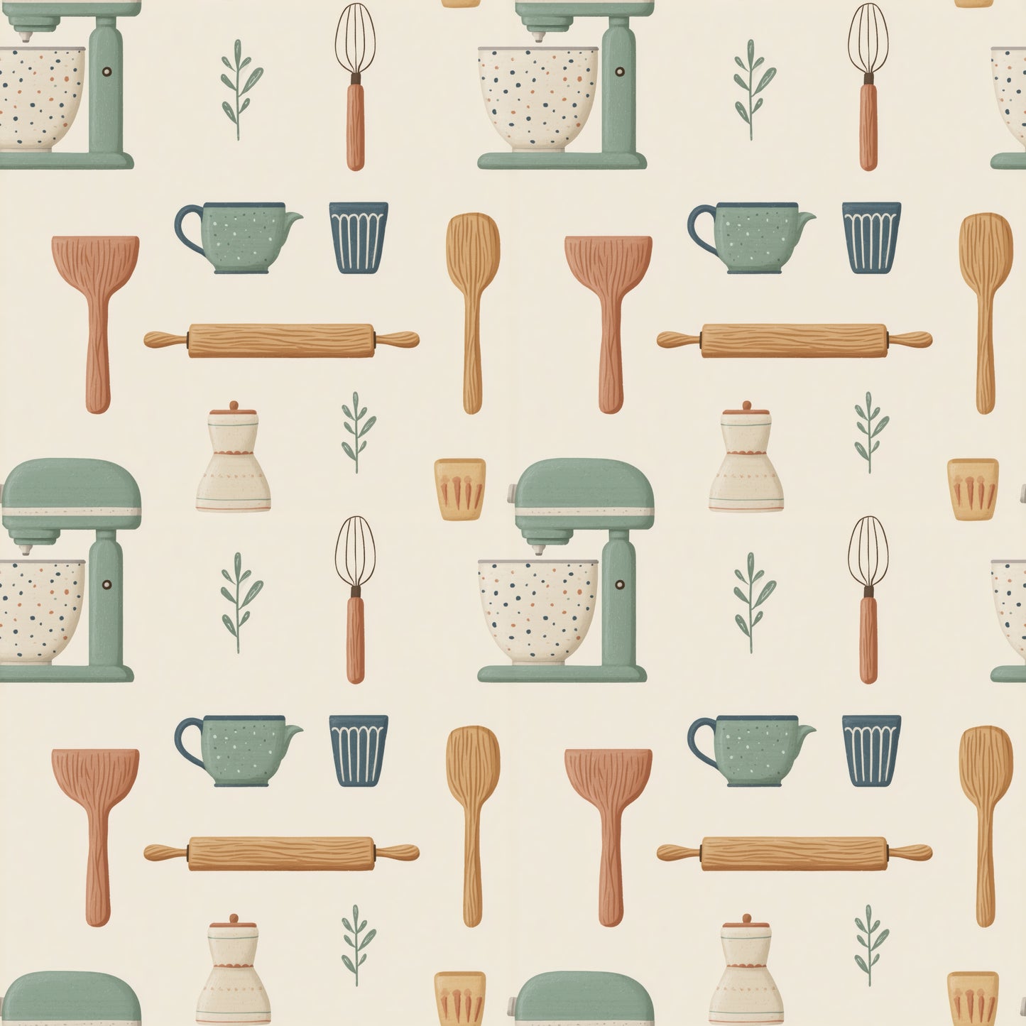 Baking Tools Digital Seamless Pattern