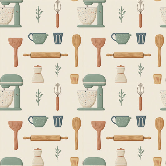 Baking Tools Digital Seamless Pattern