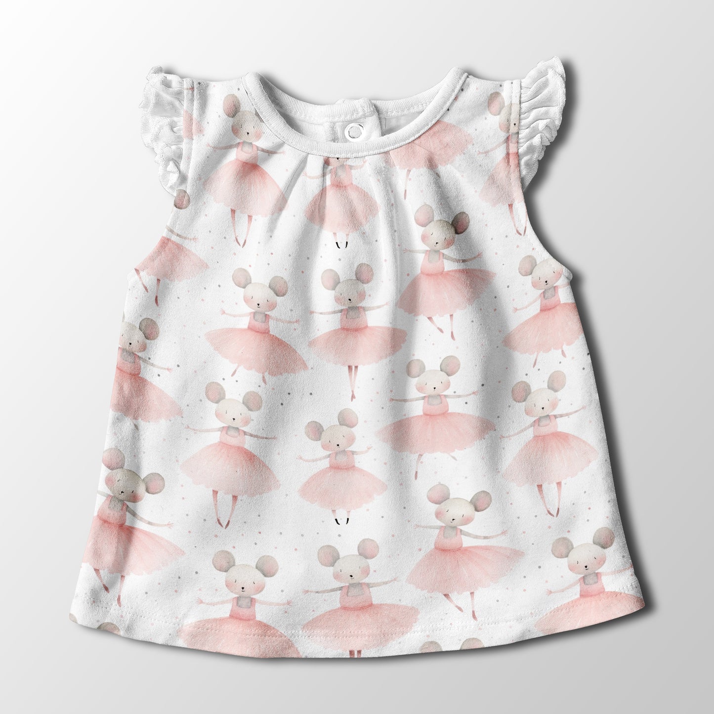 Ballerina Mice Digital Seamless Pattern