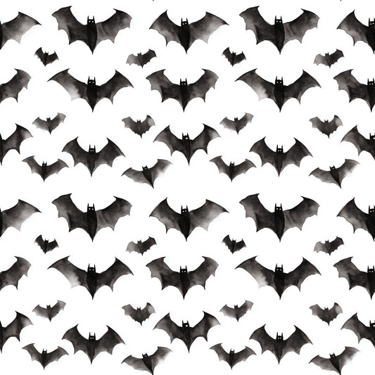 Halloween Bats Digital Seamless Pattern