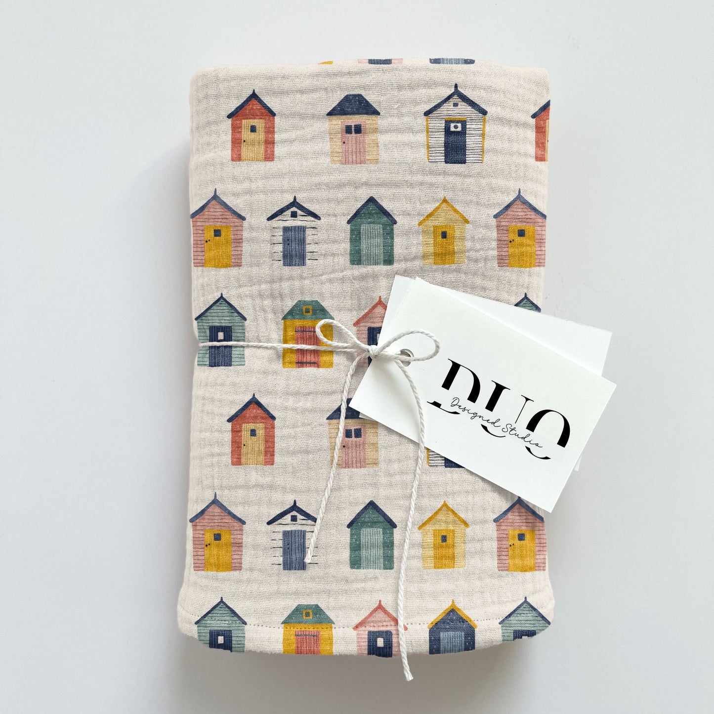Beach Huts Digital Seamless Pattern
