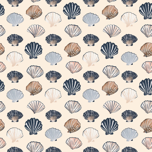 Beach Shells Digital Seamless Pattern