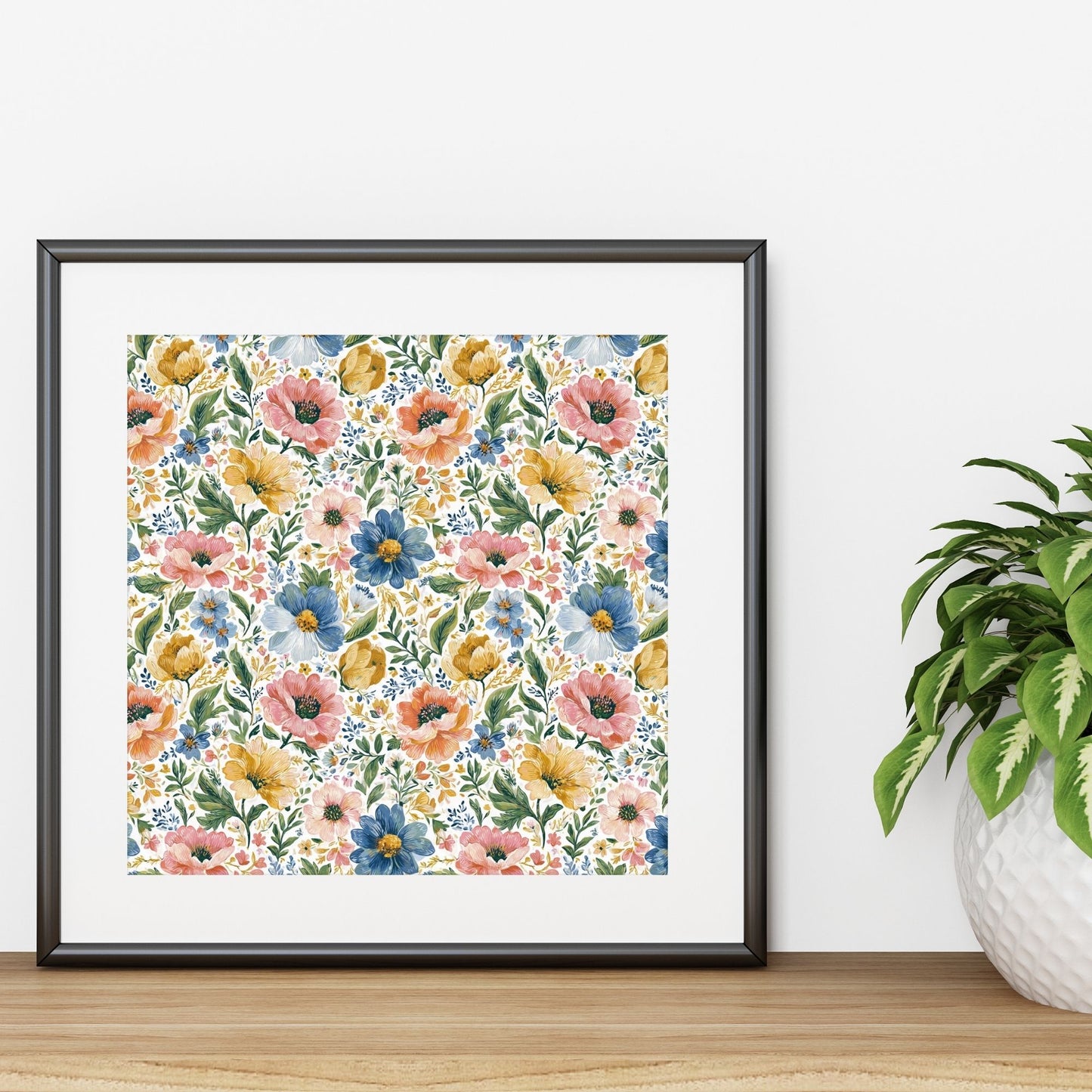 Beautiful Blooms Digital Seamless Pattern