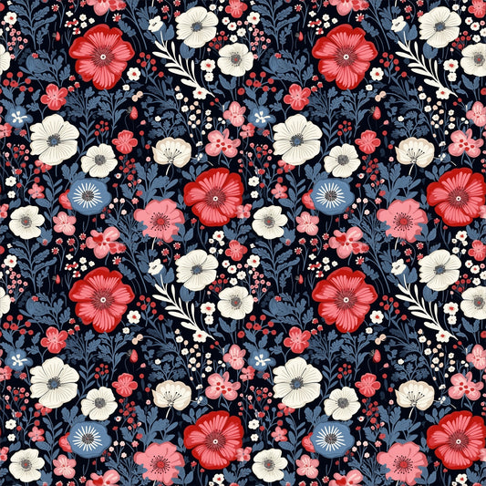 Beautiful Ditsy Floral Digital Seamless Pattern