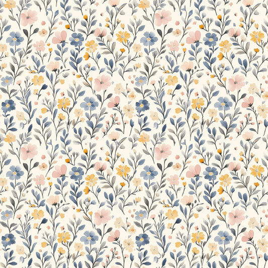 Beautiful Flowers Digital Seamless Pattern