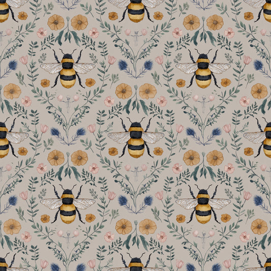 Bee Quilt Digital Seamless Pattern