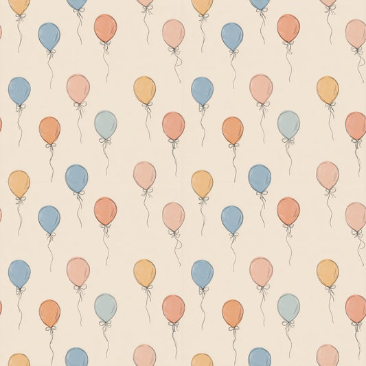 Birthday Balloons Digital Seamless Pattern