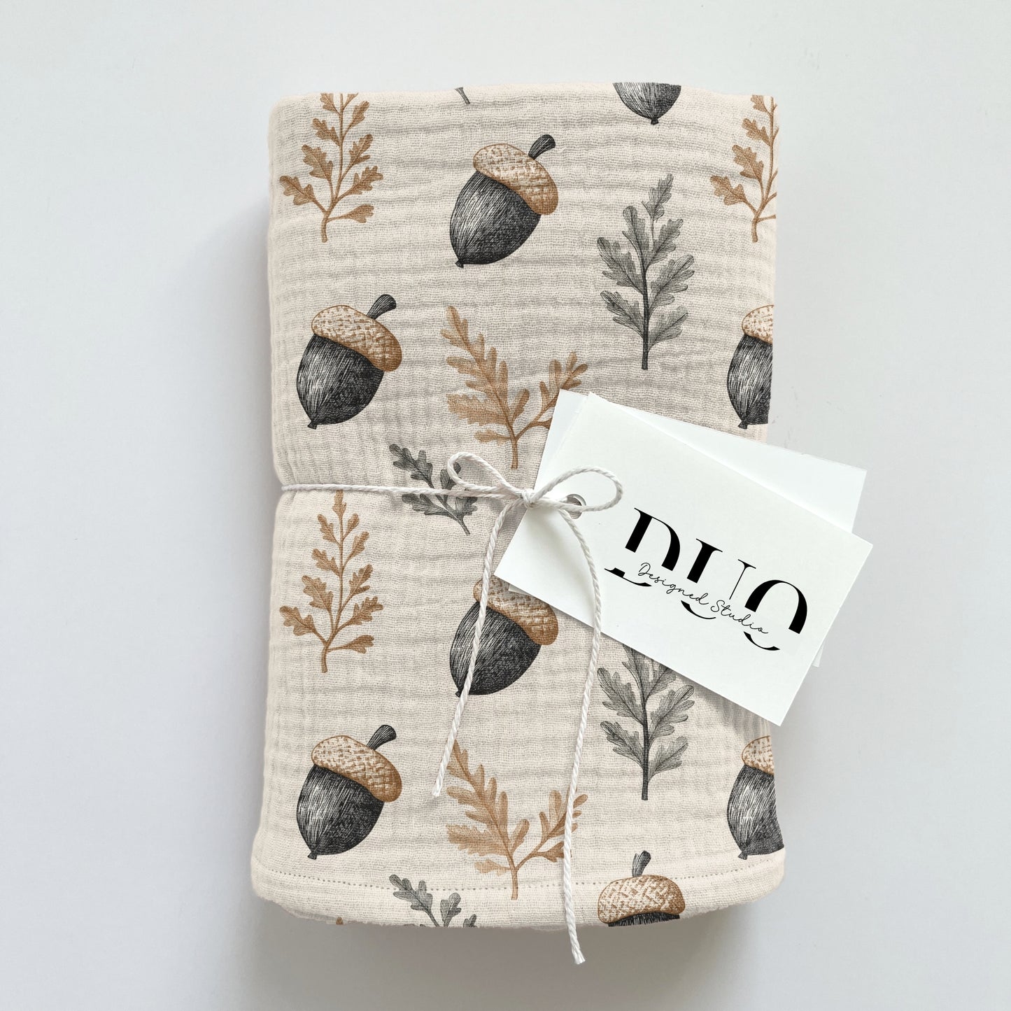 Blackened Acorns & Leaves Digital Seamless Pattern