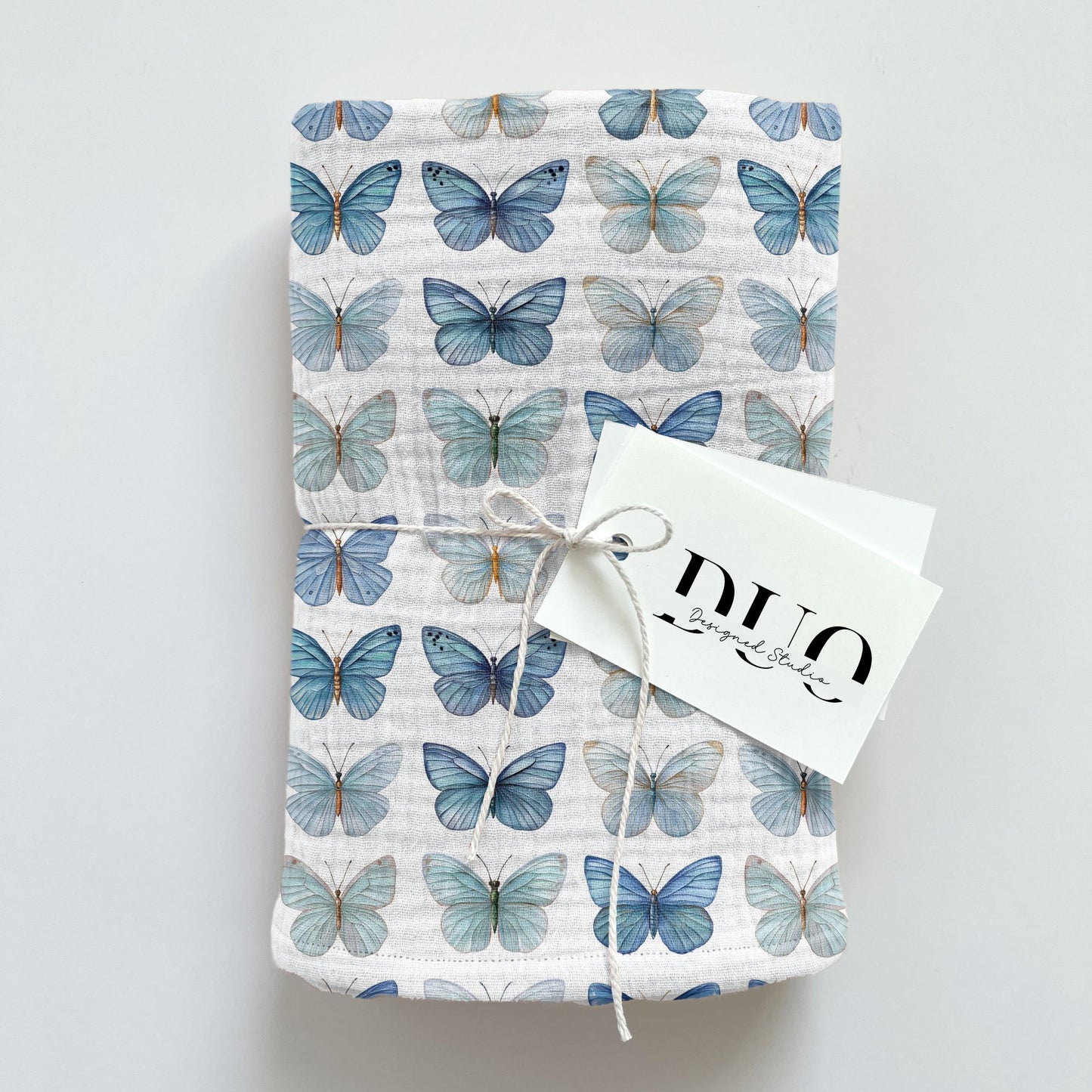 Blue Butterflies Digital Seamless Pattern