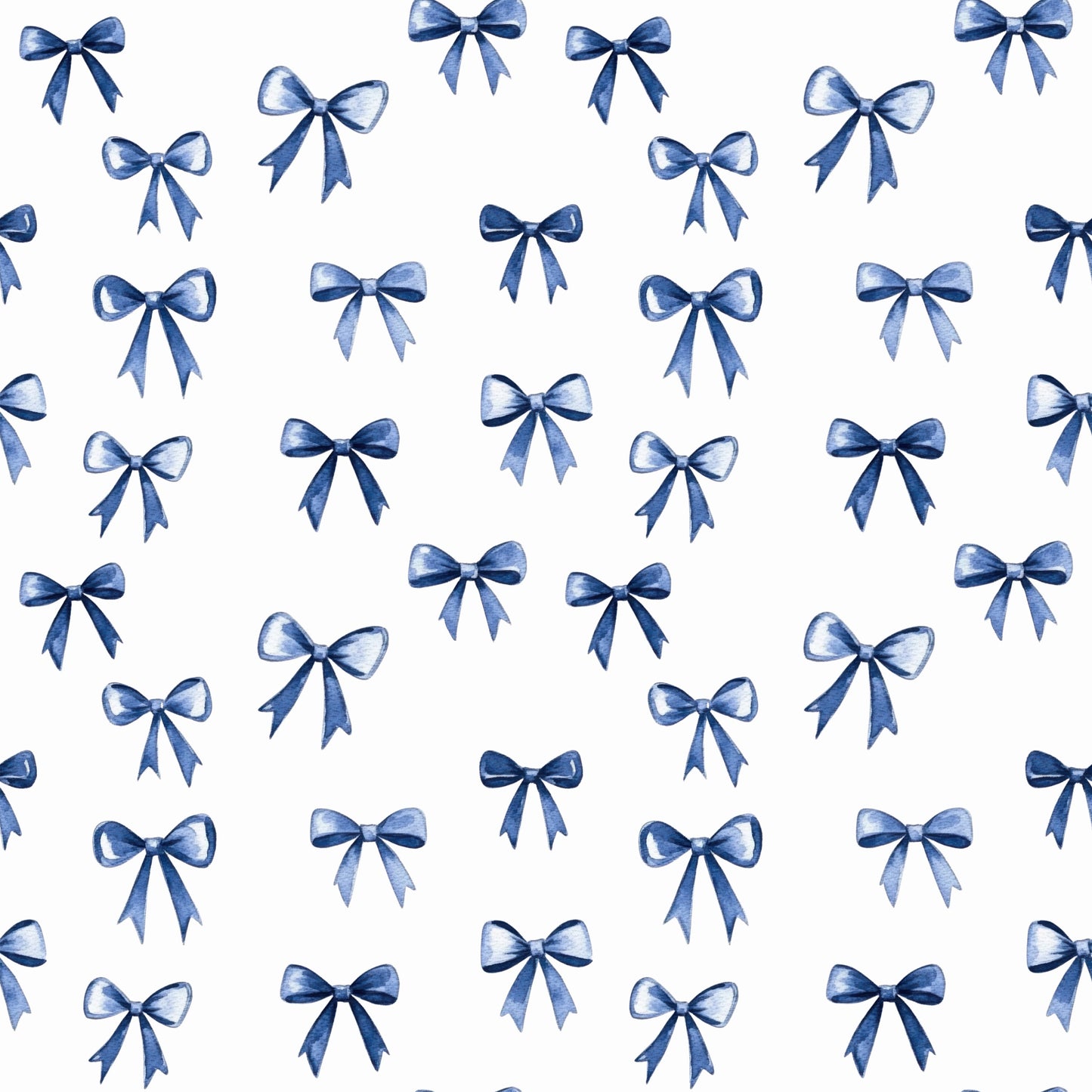 Blue Bows Digital Seamless Pattern