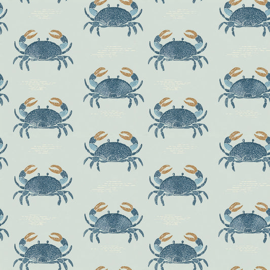 Blue Crabs Digital Seamless Pattern
