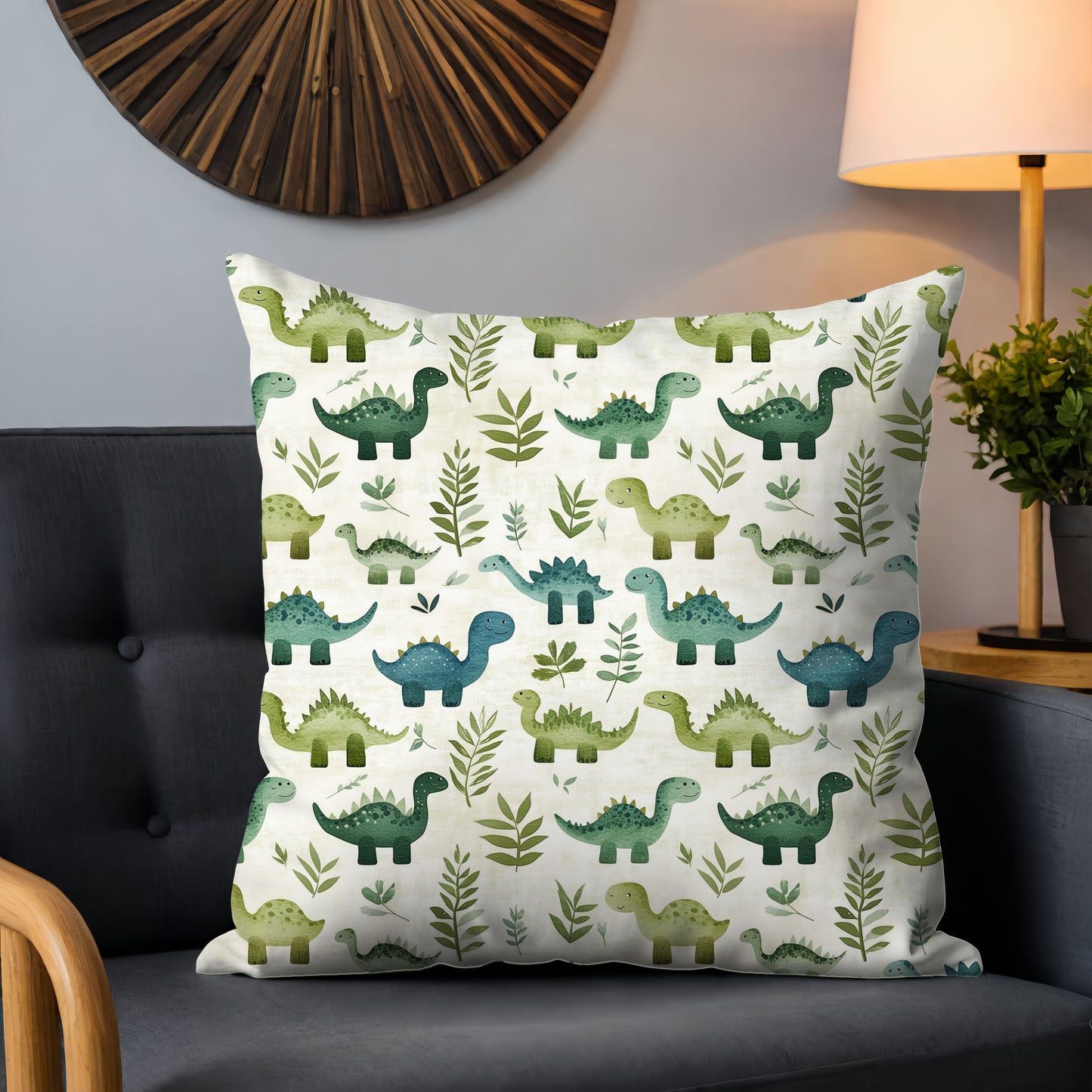 Blue Dinos Digital Seamless Pattern