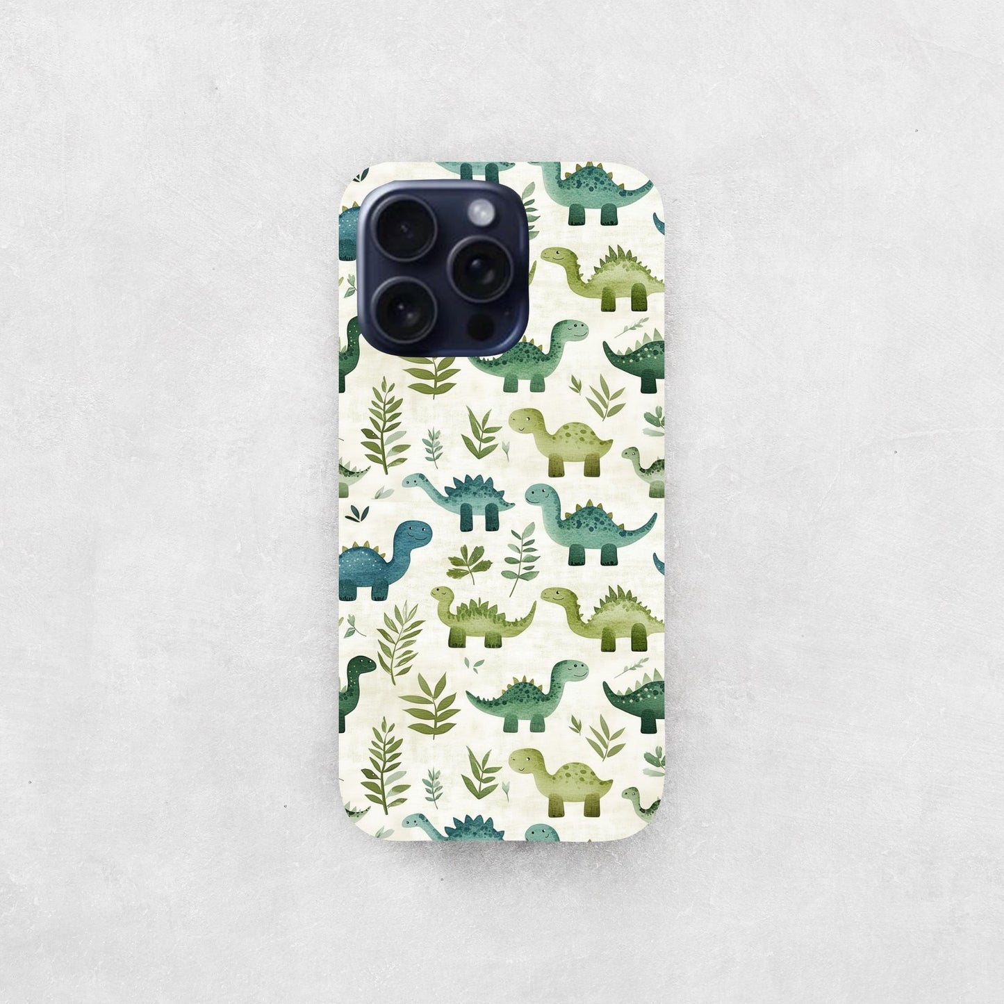 Blue Dinos Digital Seamless Pattern