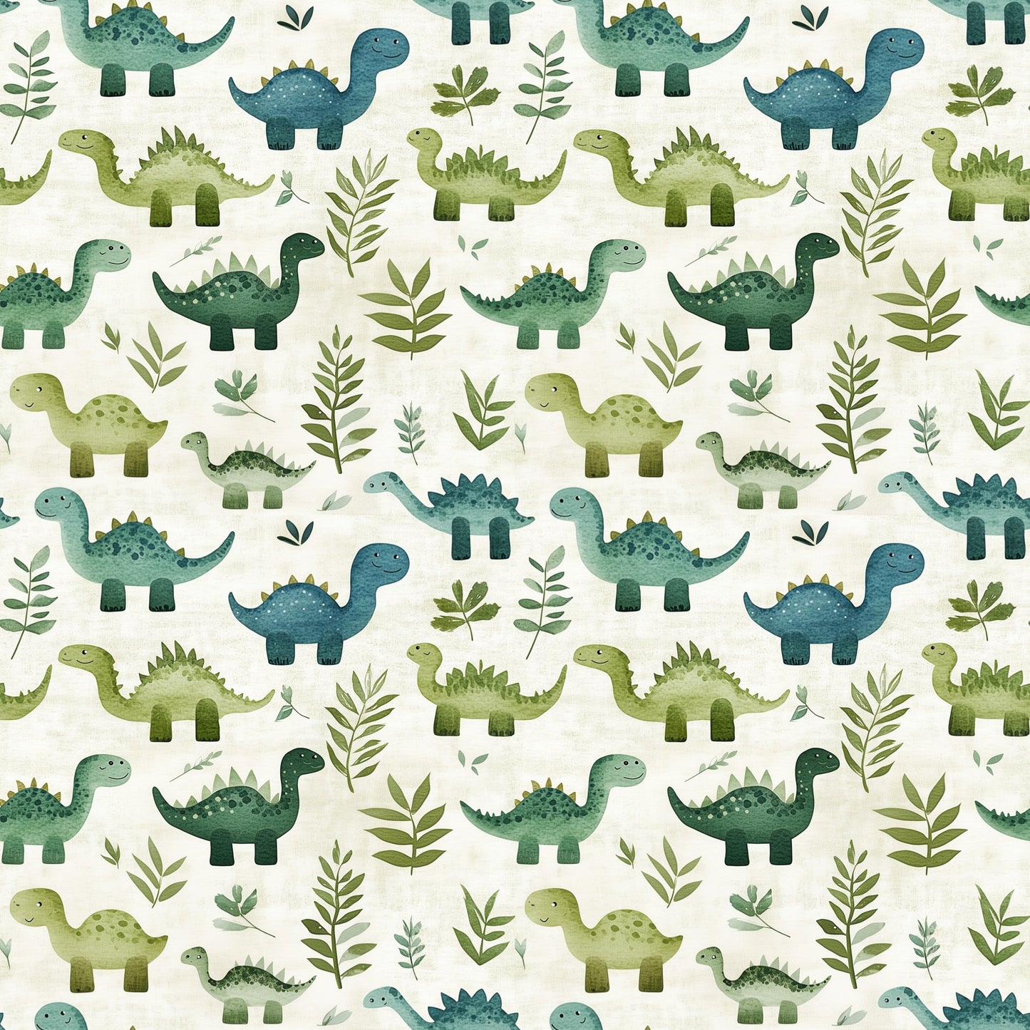Blue Dinos Digital Seamless Pattern