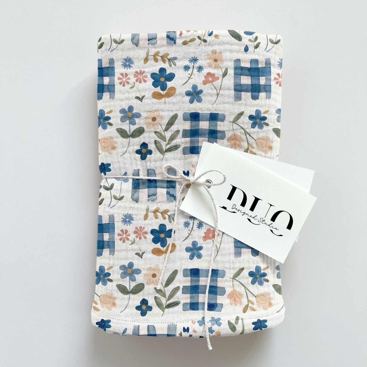 Blue Floral Patchwork Digital Seamless Pattern