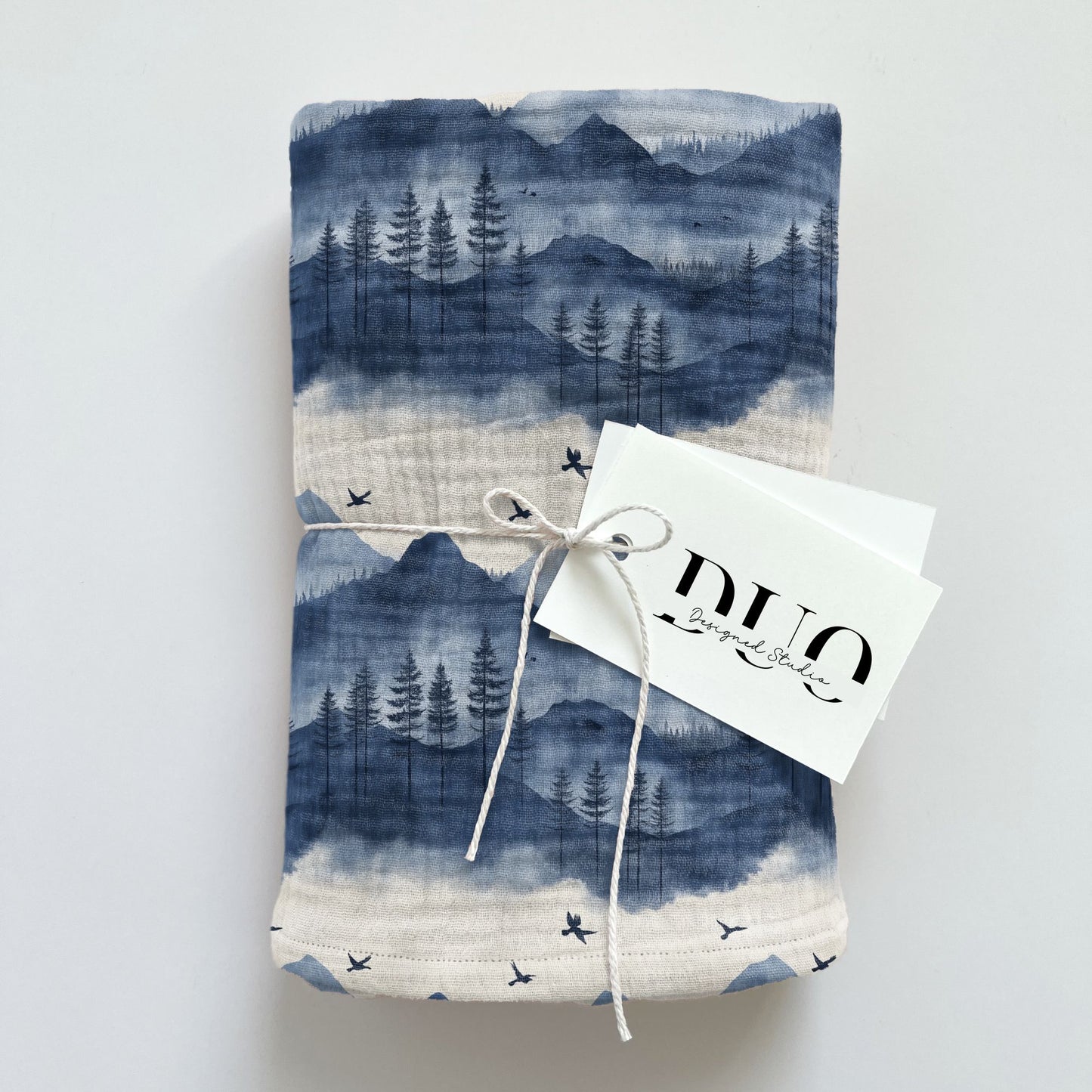 Blue Mountains Digital Seamless Pattern