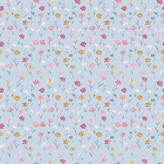 Blue Pastel Spring Digital Seamless Pattern