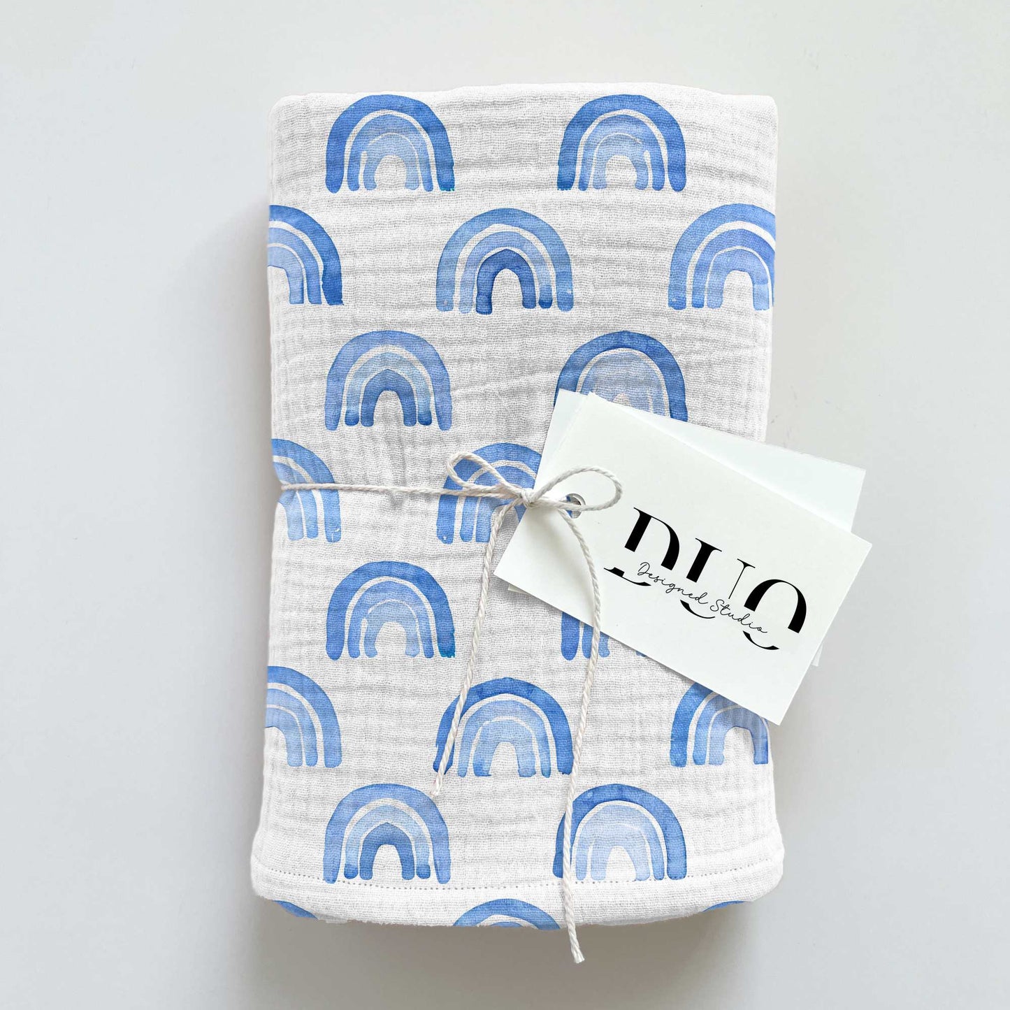 Blue Rainbows Digital Seamless Pattern