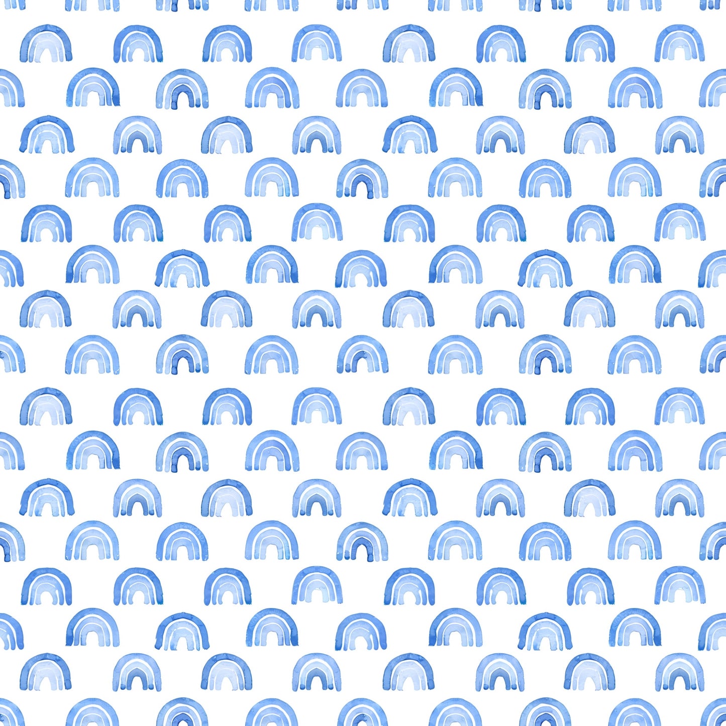 Blue Rainbows Digital Seamless Pattern