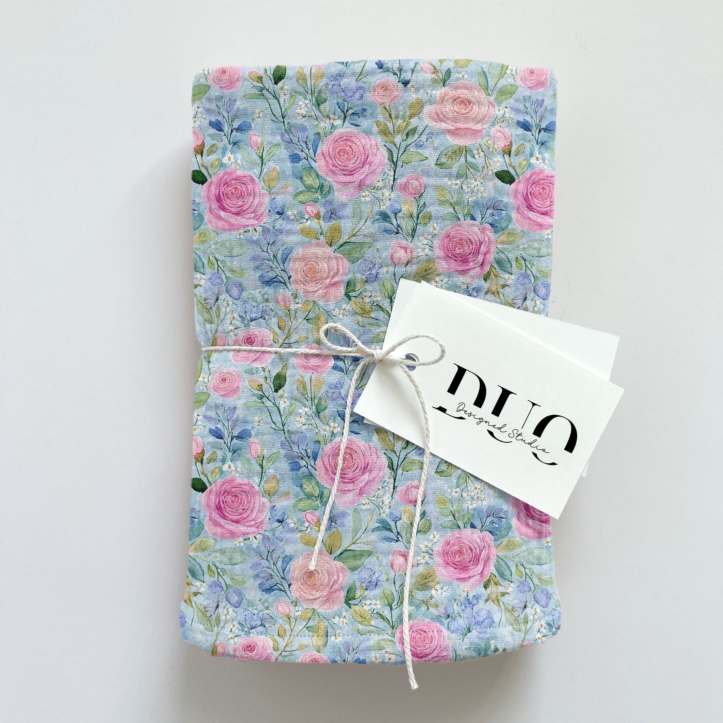 Blue Spring Floral Roses Digital Seamless Pattern
